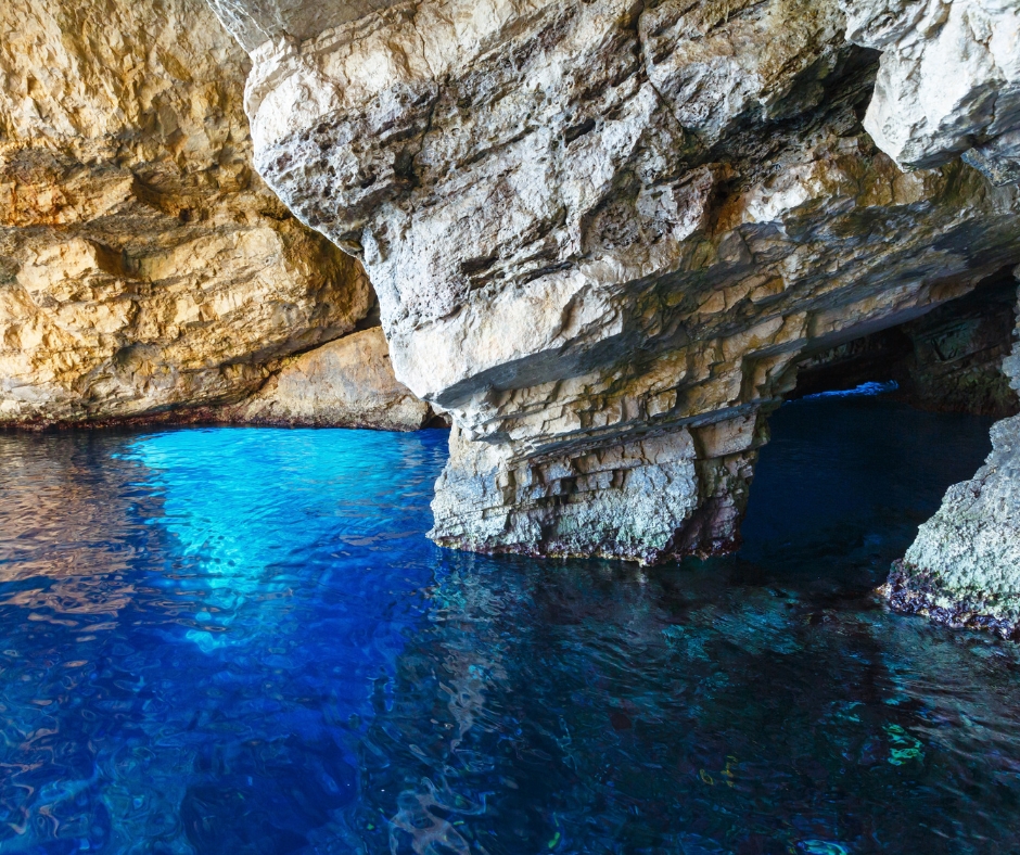 Błękitne Groty Blue Caves Zante Zakynthos Grecja