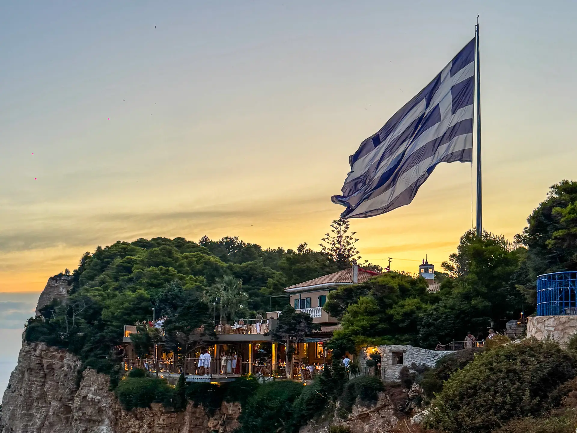 Największa Flaga Grecji Przylądek Keri Zakynthos