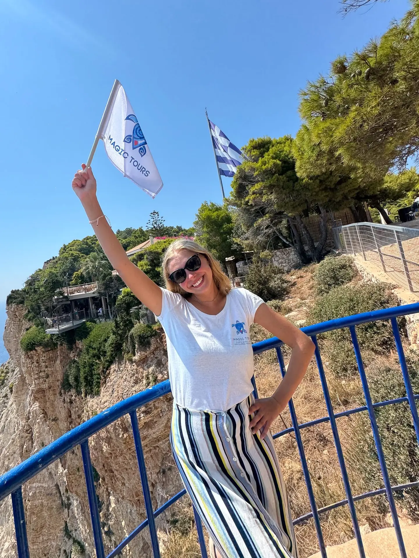 Największa Flaga Grecji Przylądek Keri Zakynthos